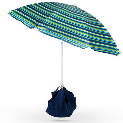 Beach Umbrella with Base 147 cm