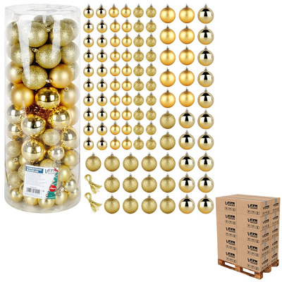 Christmas Baubles Unbreakable 4 / 6 cm 100 pcs (pallet of 72 pcs)