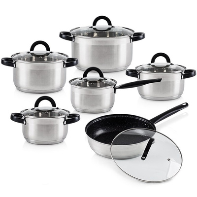 Cookware Set Steel 12 pcs