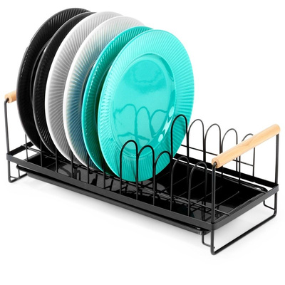 Dish Drainer Rack Black 39x16x14.5 cm