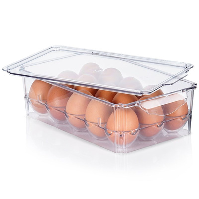 Egg Holder with Lid for 15 Eggs