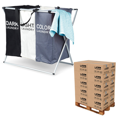 Laundry Basket Foldable 3 Compartments 105 l (pallet of 240 pcs)