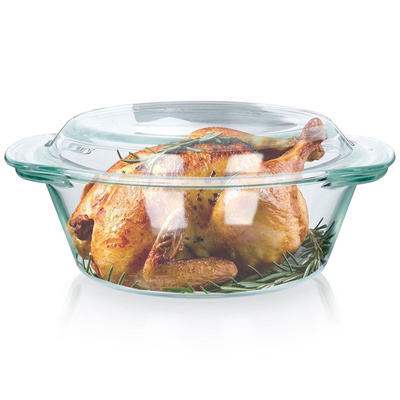 Casserole Dish with Lid Glass 1.4 l+430 ml