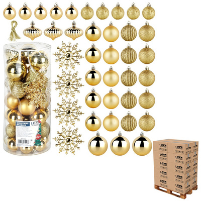 Christmas Baubles Unbreakable 4 / 5 / 6 / 10 cm 40 pcs (pallet of 96 pcs)