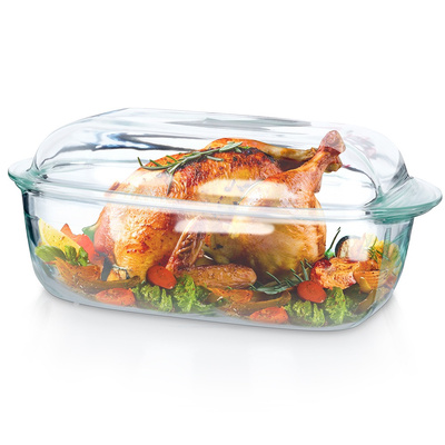 Casserole Dish with Lid Glass 3+1.5 l
