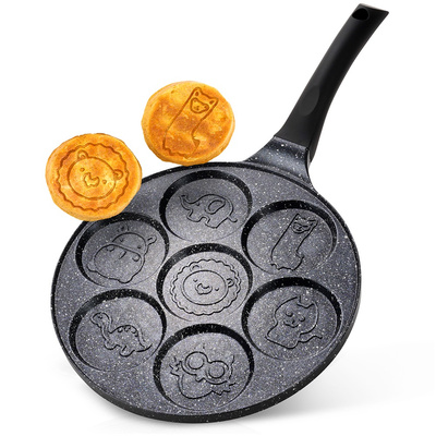 Egg Pan Granite 7 Holes BLACK LINE 26 cm